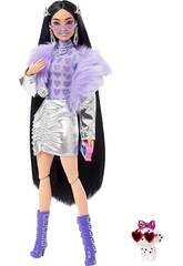 Barbie Extra Chaqueta con Pelo y Botas Moradas Mattel HHN07