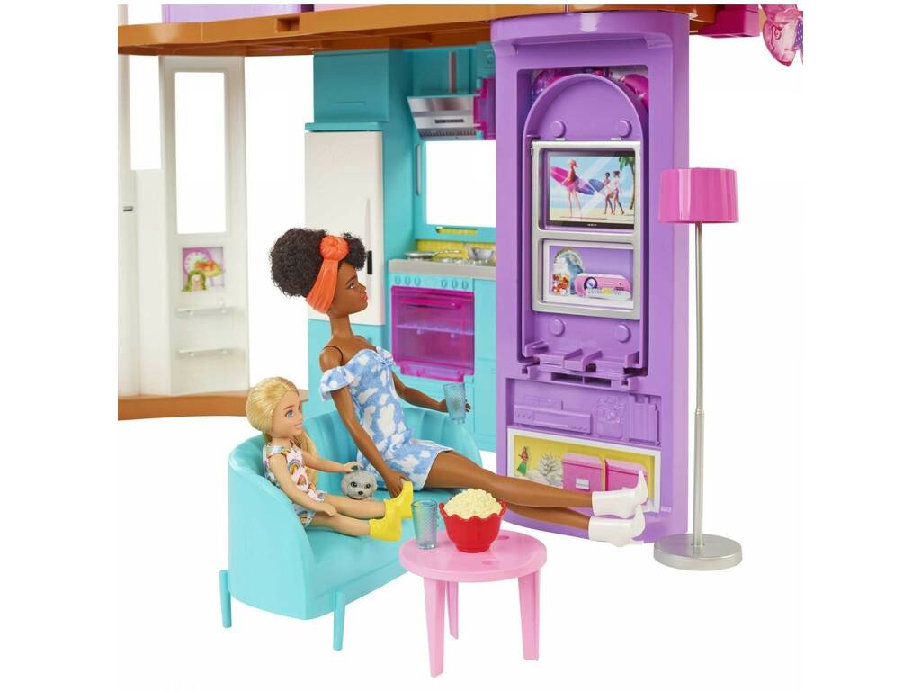 Barbie Casa de Vacaciones Amueblada Mattel HCD50
