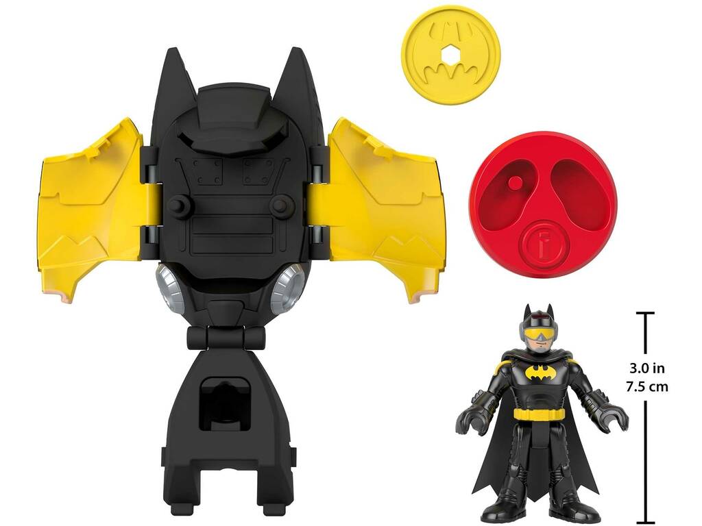Imaginext Dc Cabeça Veículo Batman e Batwing Mattel HGX93
