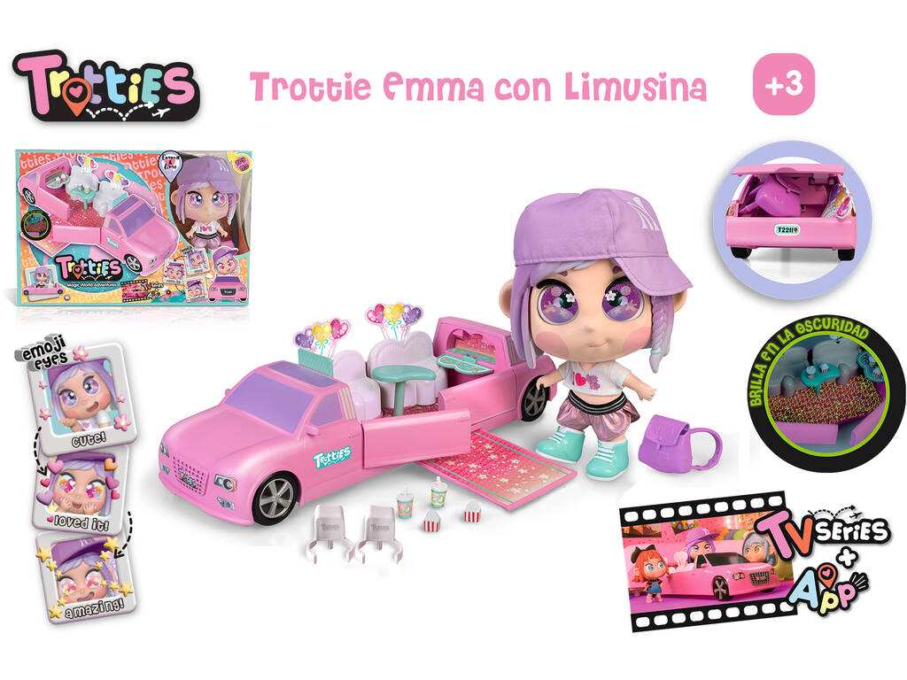 Trotties Muñeca Emma con Limusina y Accesorios Famosa TFT03000