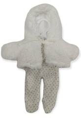 Pijama Jaqueta Branca Boneca 28-30 cm. Berjuan 3004