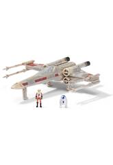 Star Wars Micro Galaxy Squadron X-Wing con Figura Luke Skaywalker y R2-D2 Bizak 62610015