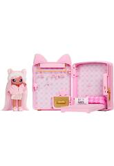 Na! Na! Na! Surprise 3 en 1 Backpack Bedroom con Muñeca Pink Kitty MGA 585589