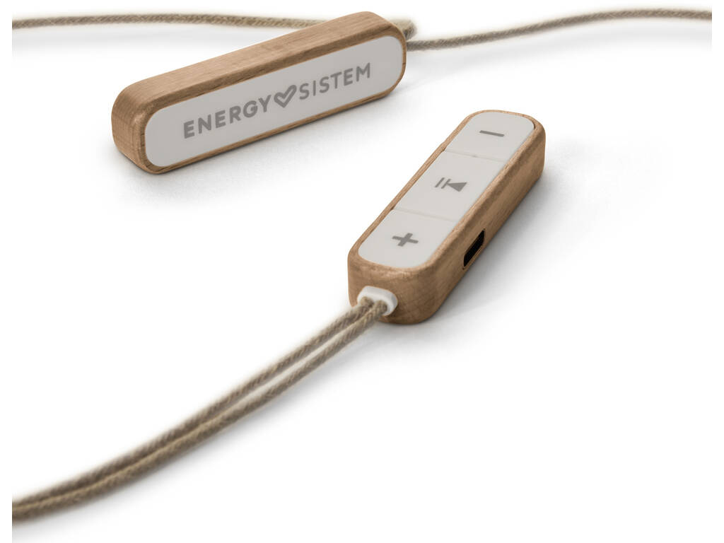 Fones de Ouvido Earphones Eco Bluetooth Beech Wood Energy Sistem 45239