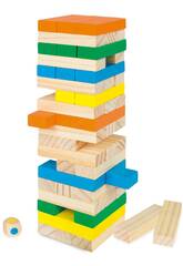 Torre Blocs Madera 58 piezas 27 cm. Color Baby 43620