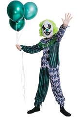 Costume bambini L Green Creepy Clown