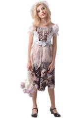 Disfraz Zombie Bride Niña Talla XL