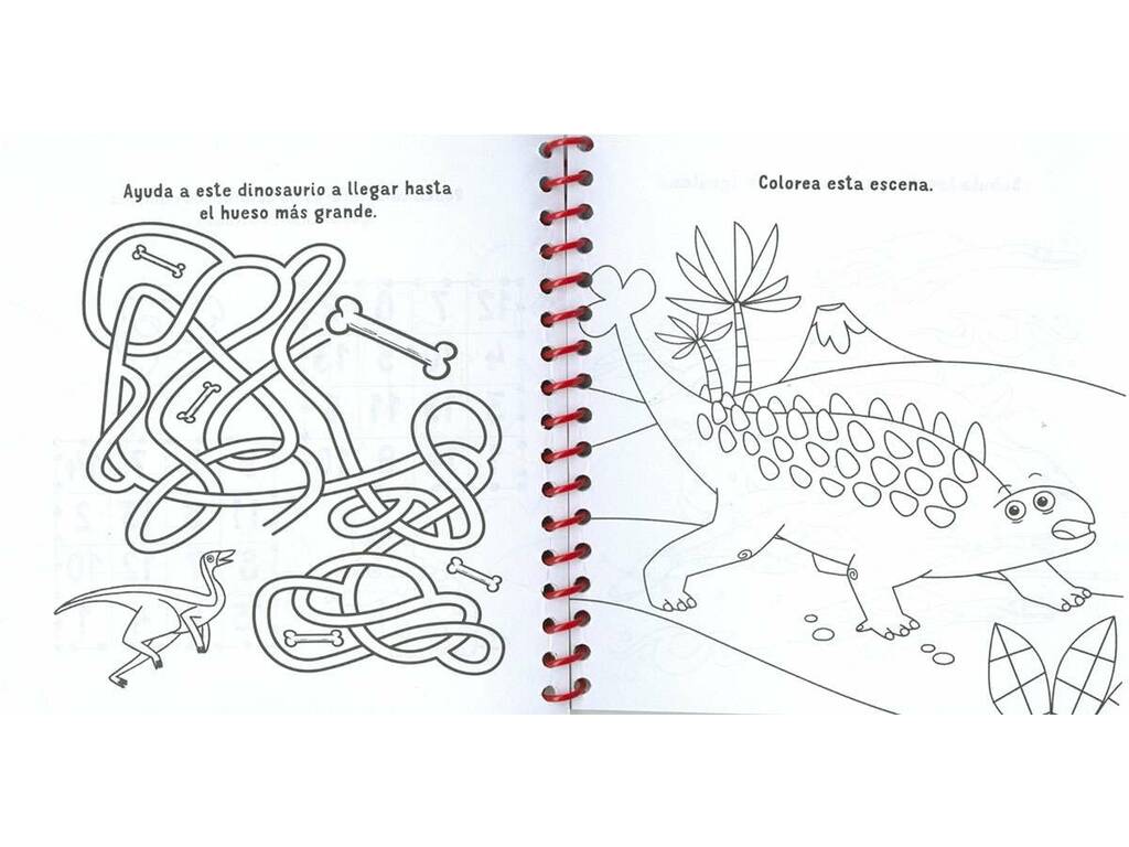 Crayons et gommes à colorier pour dinosaures de Susaeta S3289004