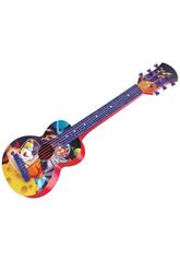 Guitarra 66 cm. Infantil con Dibujos Animados y Mástil Azul