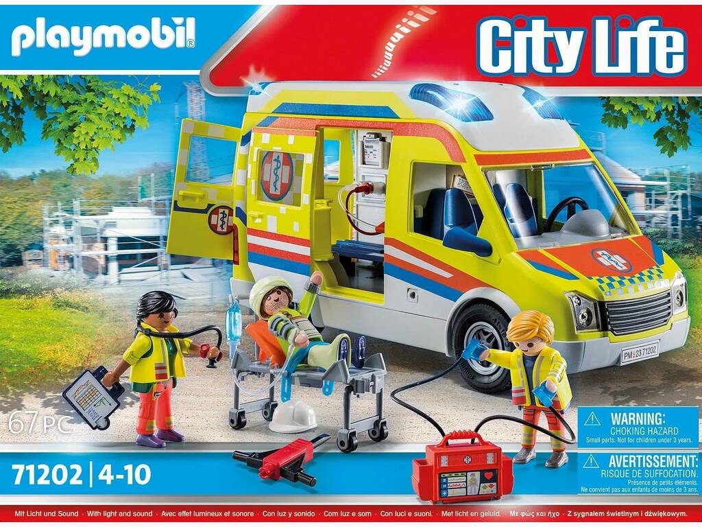 Playmobil City Life Ambulancia con Luz y Sonido 71202