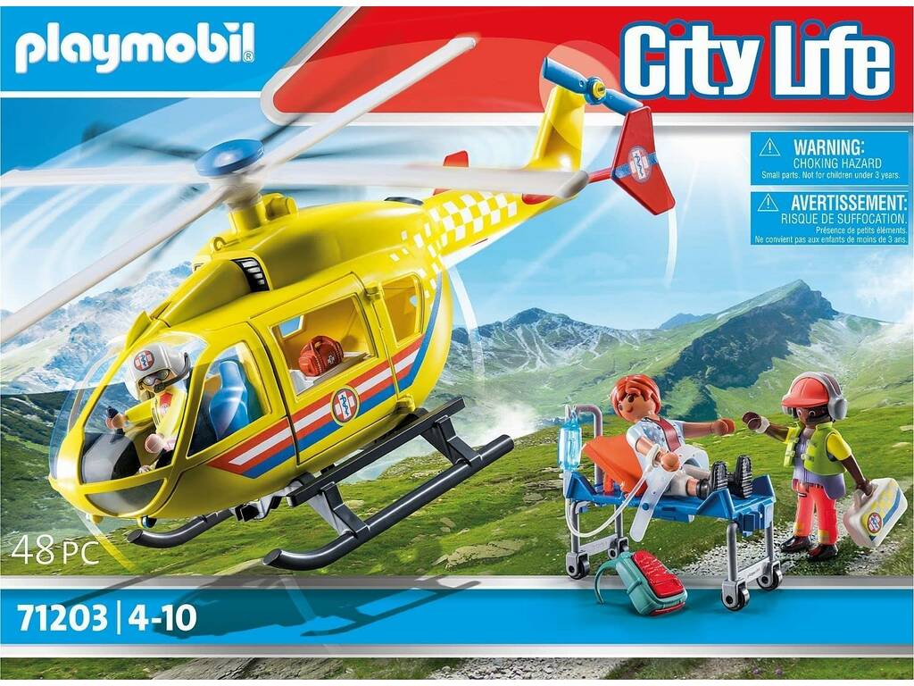 Playmobil City Life Hélicoptère de sauvetage 71203