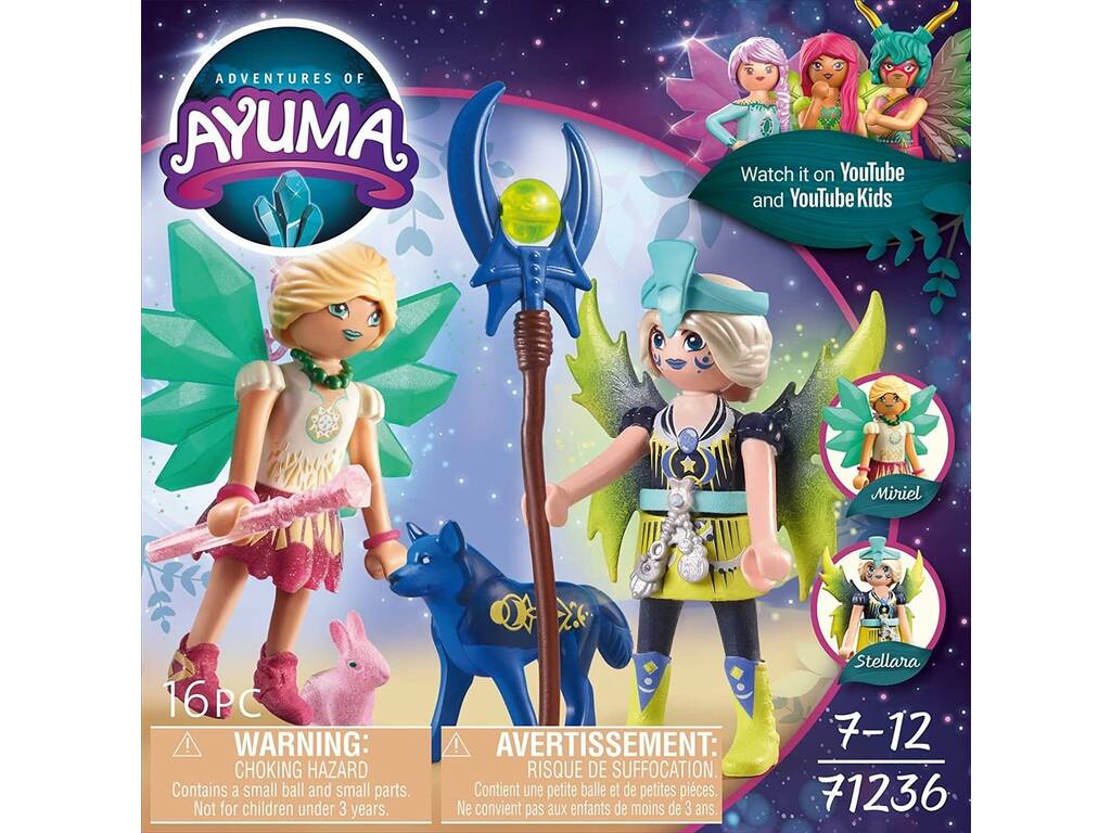 Playmobil Adventures Of Ayuma Cristal y Moon Fairy con Animales del Alma 71236