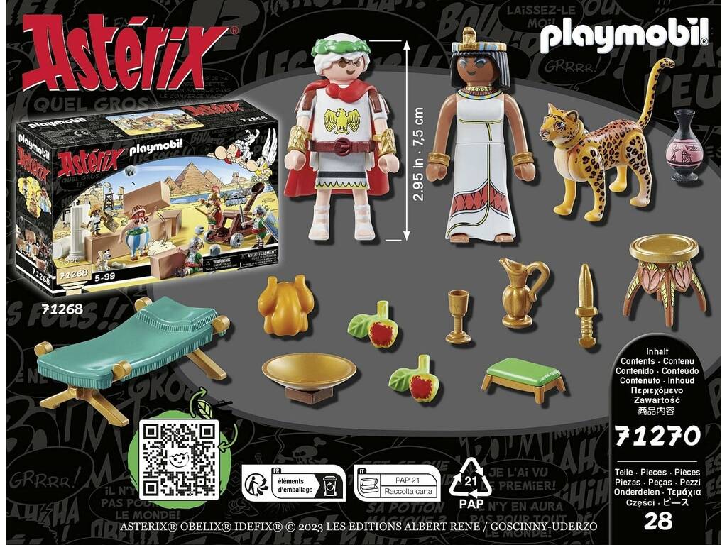 Playmobil Axterix Cesare e Cleopatra 71270
