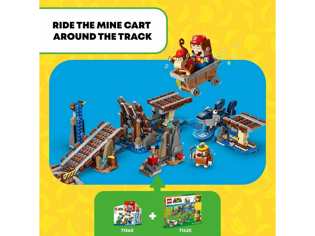 Lego Super Mario Set de Expansão: Vagoneta minera de Diddy Kong 71425