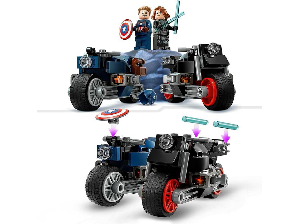 Lego Marvel Moto della Vedova Nera e di Capitan America 76260