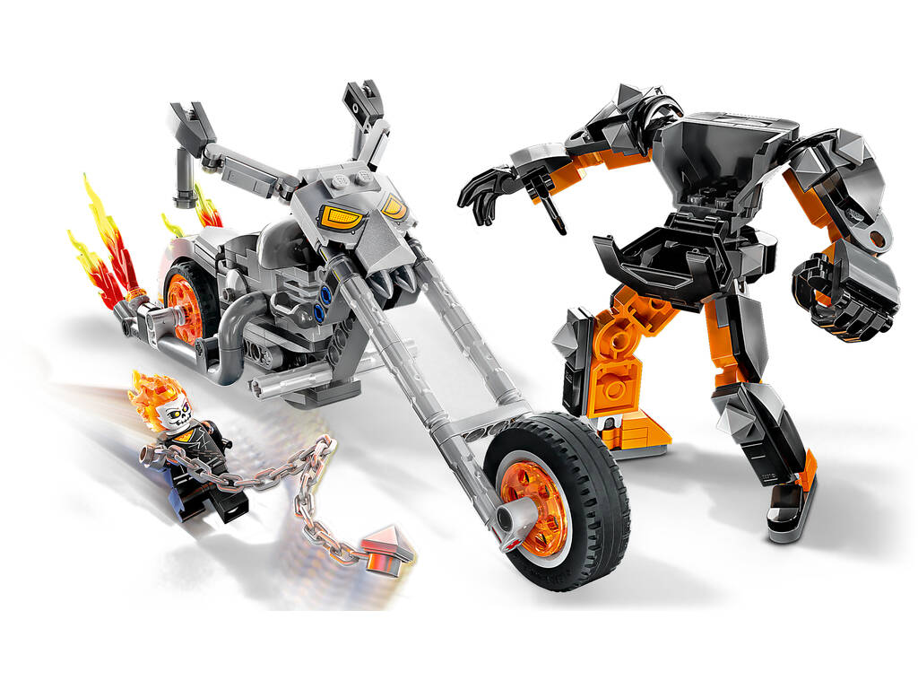 Lego Marvel Mecha und Ghost Rider Motorad 76245