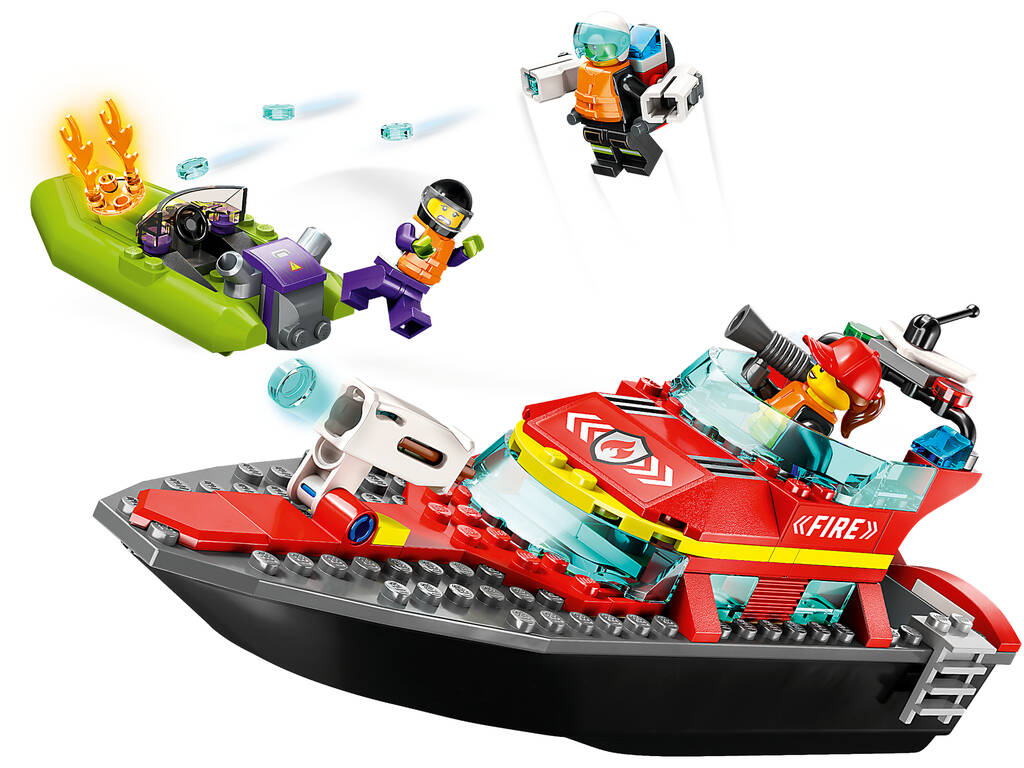Lego City Fire Barca di soccorso dei vigili del fuoco 60373