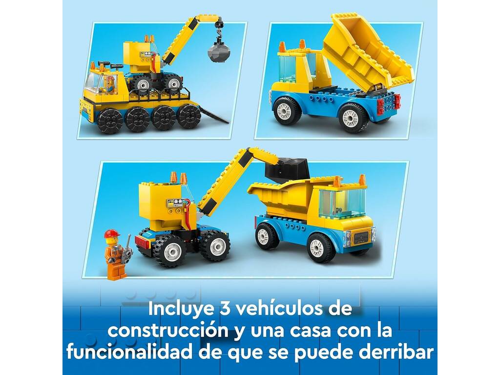 Lego City Camions de chantier et grue avec boule de démolition 60391