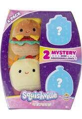 Squishmallows Squisville Pack 4 Peluches Toy Partner SQM0077