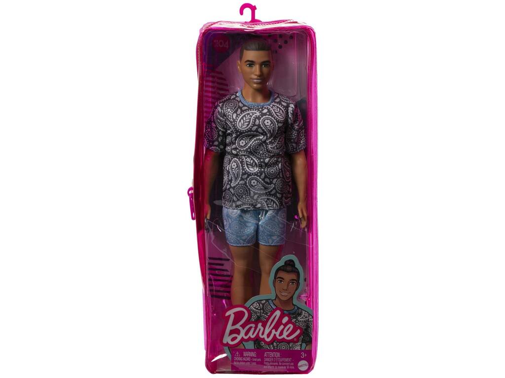 Barbie Fashionista Ken Doll Print Bandana Mattel HJT09