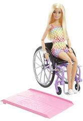 Barbie Fashionista Bionda con sedia a rotelle Mattel HJT13