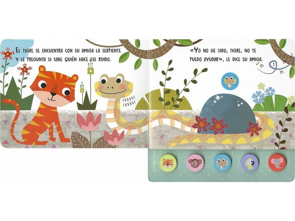 Livre cinq sons La jungle avec des boutons