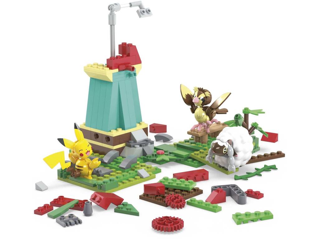 Pokémon Mega Pack Country Windmill mit Pikachu, Pidgey und Wooloo Mattel HKT21