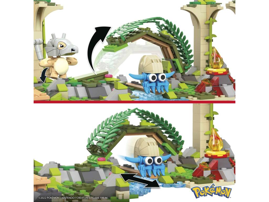 Pokémon Mega Pack Ruinen im Dschungel mit Glumanda, Cubone und Omastar Mattel HDL86