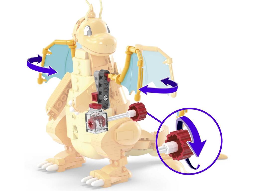 Pokémon Mega Figura Dragonite com Movimiento Mattel HKT25