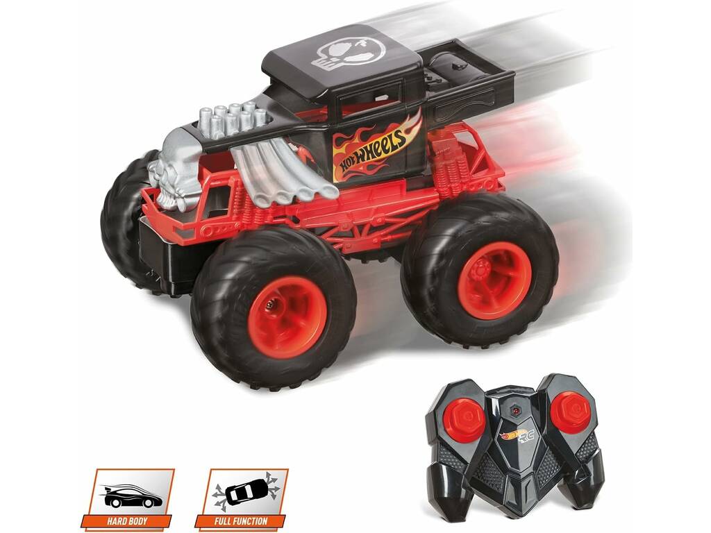 Hot Wheels Monster Trucks Agitador de huesos 1:15 Control Remoto Mondo Motos 63679