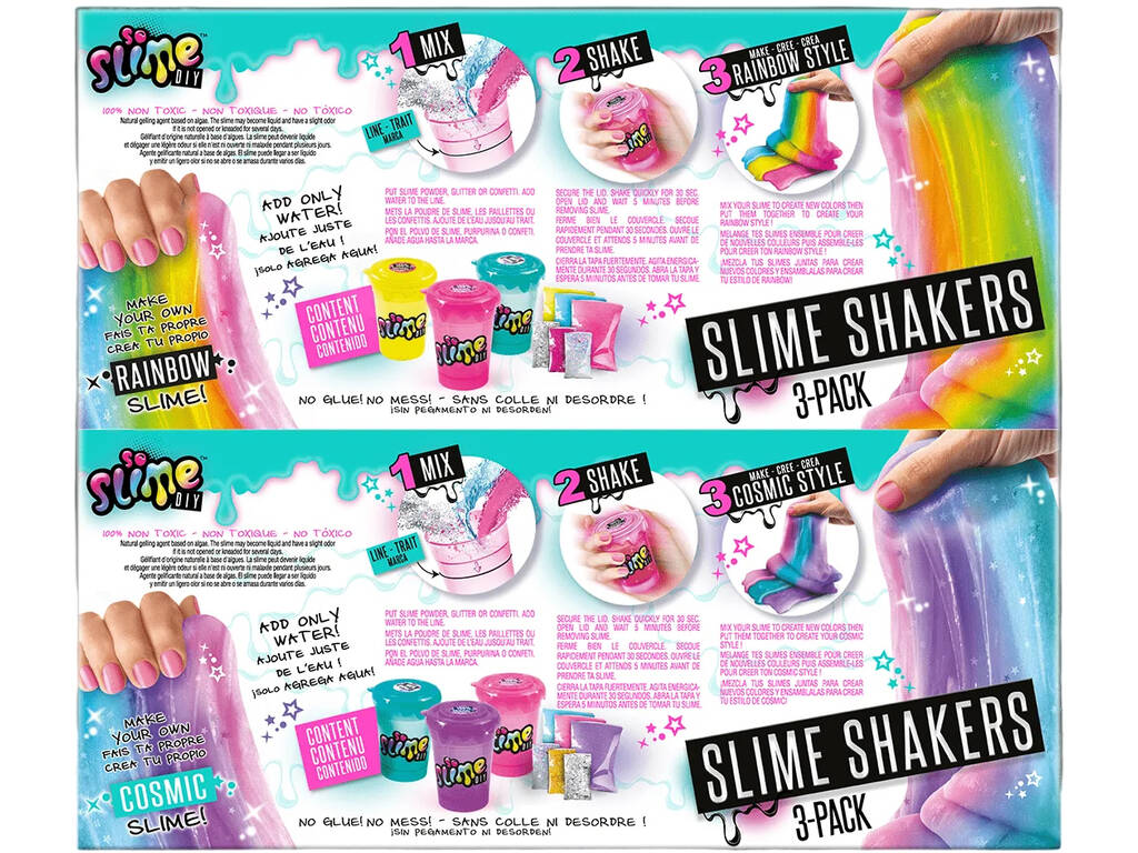 Slime Shakers Pack 3+3 pots Canal Toys SSC019