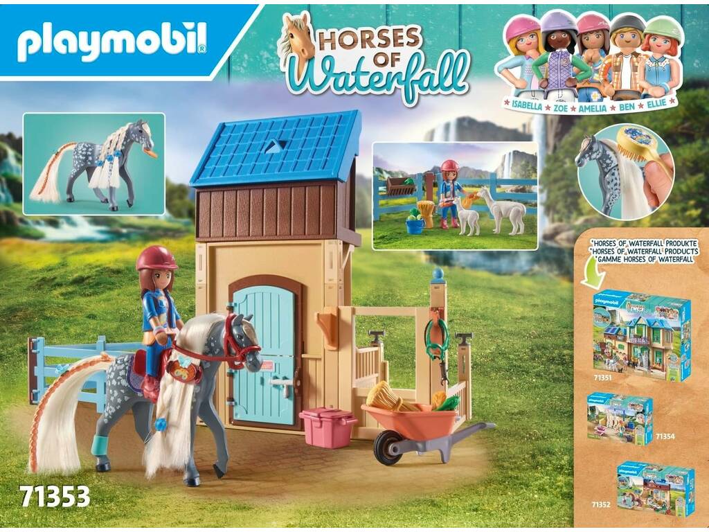 Playmobil Horses Of Waterfall Stalla per cavalli con Amelia e Whisper 71353