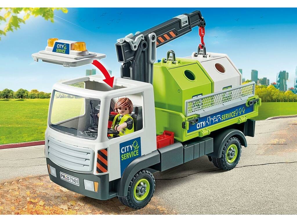 Playmobil City Camion dei rifiuti con contenitore 71431