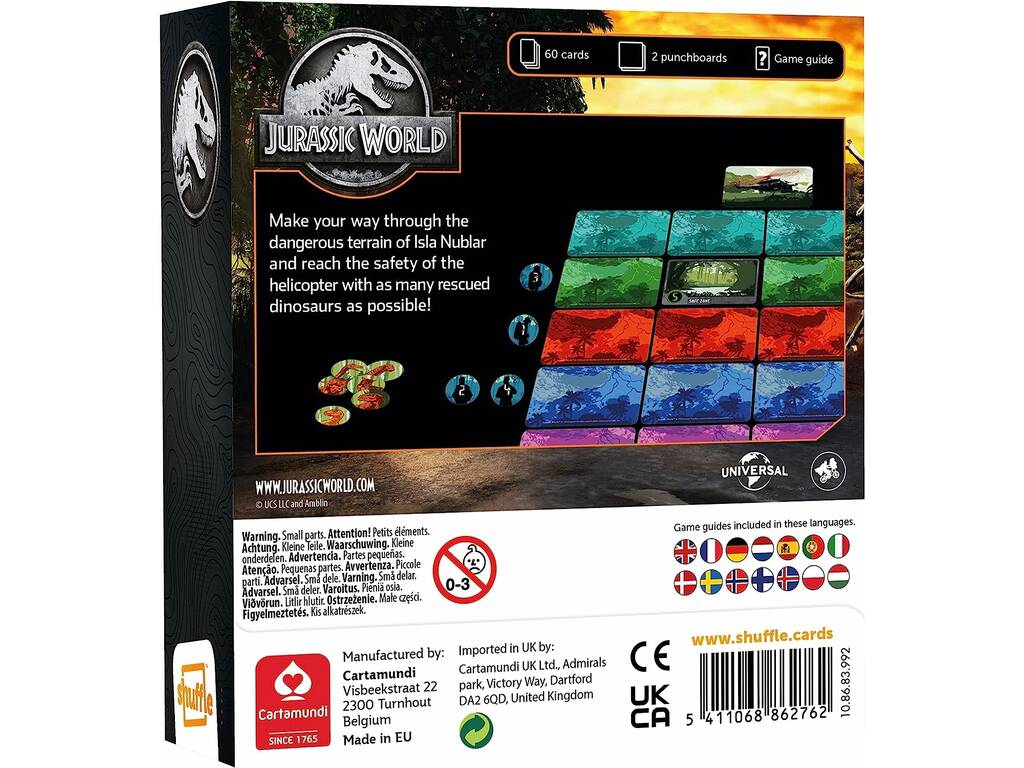 Jurassic World Card Game Escape The Island Shuffle Fournier 10028288