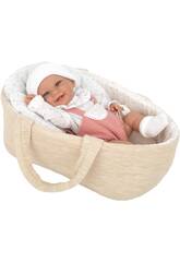 Muñeca Elegance Babyto Rosa 33 cm. con Capazo Arias 60740