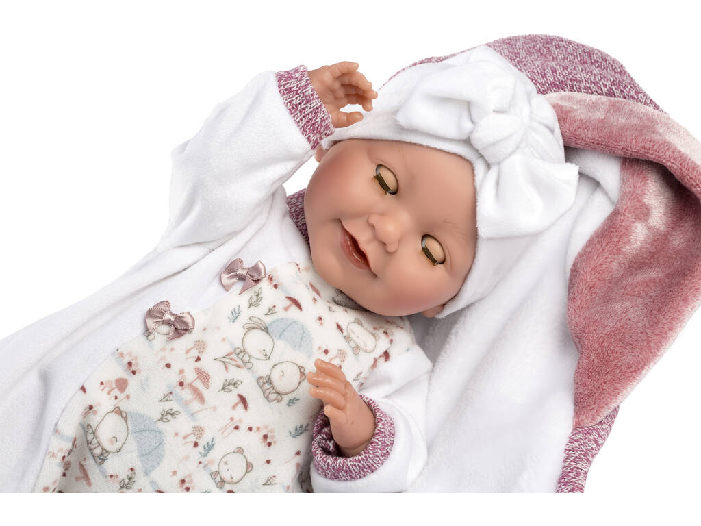 Bambola neonata Heidi piagnucolona Asciugamano 42 cm. di Llorens 74040