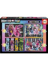 Quebra-cabeça Multi 4 Monster High 50-80-100-150 Educa 19706