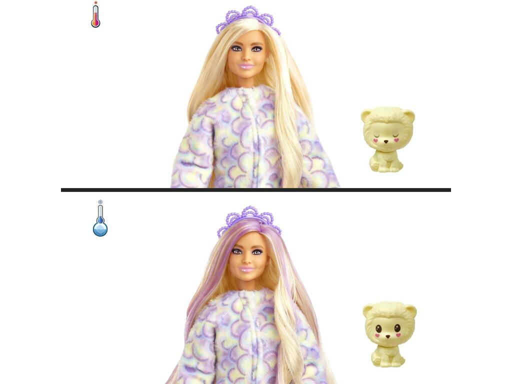 Barbie Cutie Reveal Camisetas Cozy León de Mattel HKR06