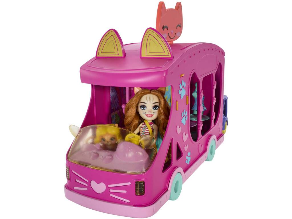 Enchantimals Caminhão De Moda De Gato de Mattel HPB34