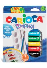 Carioca Temperas Tubo 10 ml. con Pincel y Paleta de Carioca 40011