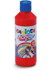 Bouteille de peinture acrylique Carioca 250 ml. Rouge Carioca 40431/10
