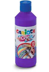Bouteille de peinture acrylique Carioca 250 ml. Carioca violet 40431/18
