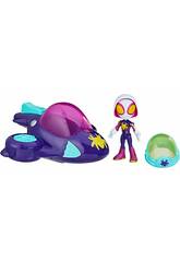 Spidey and his Amazing Friends Mueco Ghost-Spider con Planeador Hasbro F7254