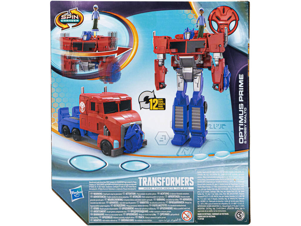 Transformers Earthspark Figure Optimus Prime et Robby Malto Hasbro F7663