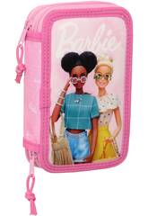 Plumier Duplo Barbie Girl 28 Peças Safta 412310854