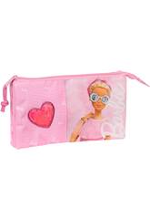 Trousse  crayons Triple Barbie Girl Safta 812310744