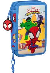 Plumier Doble Spidey Team Up 28 Piezas Safta 442332854