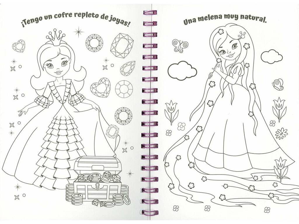 Livre de couleurs et de cristaux Princesses par Susaeta S3568002