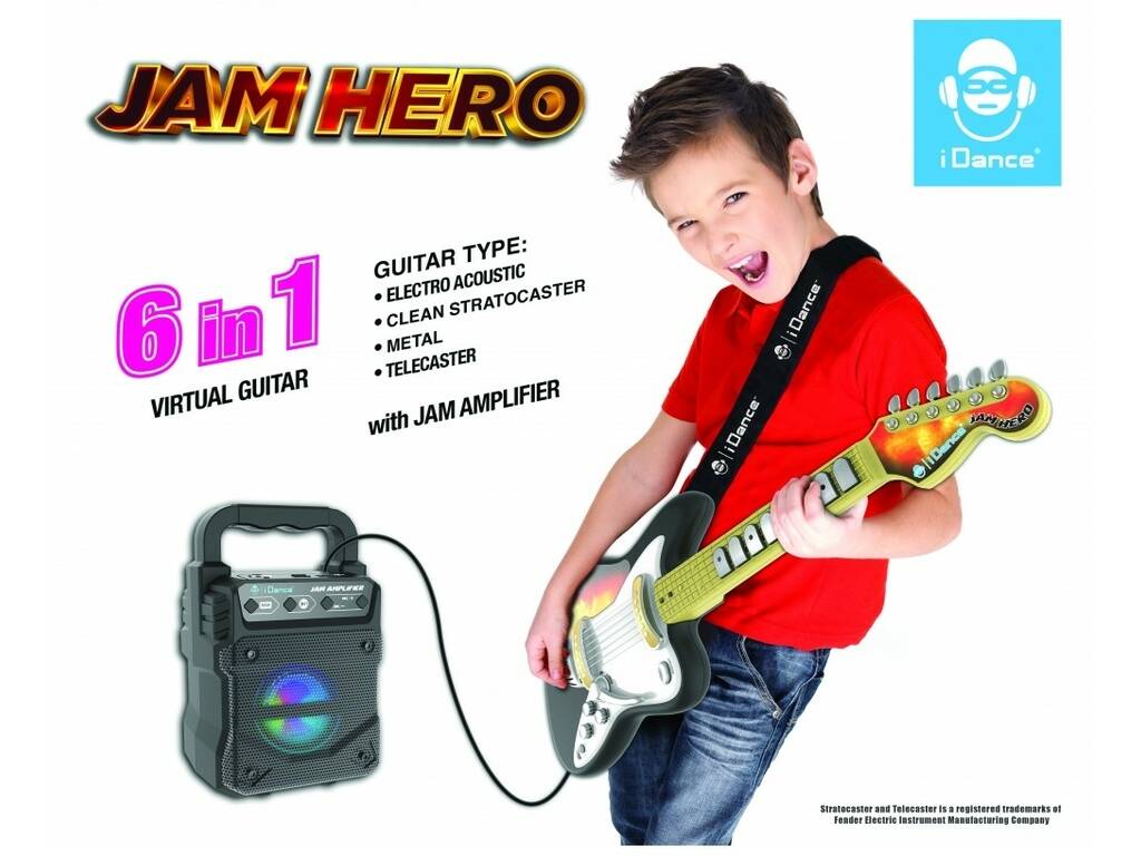 IDance E-Gitarre mit Verstärker Jam Hero Cefa Toys 352