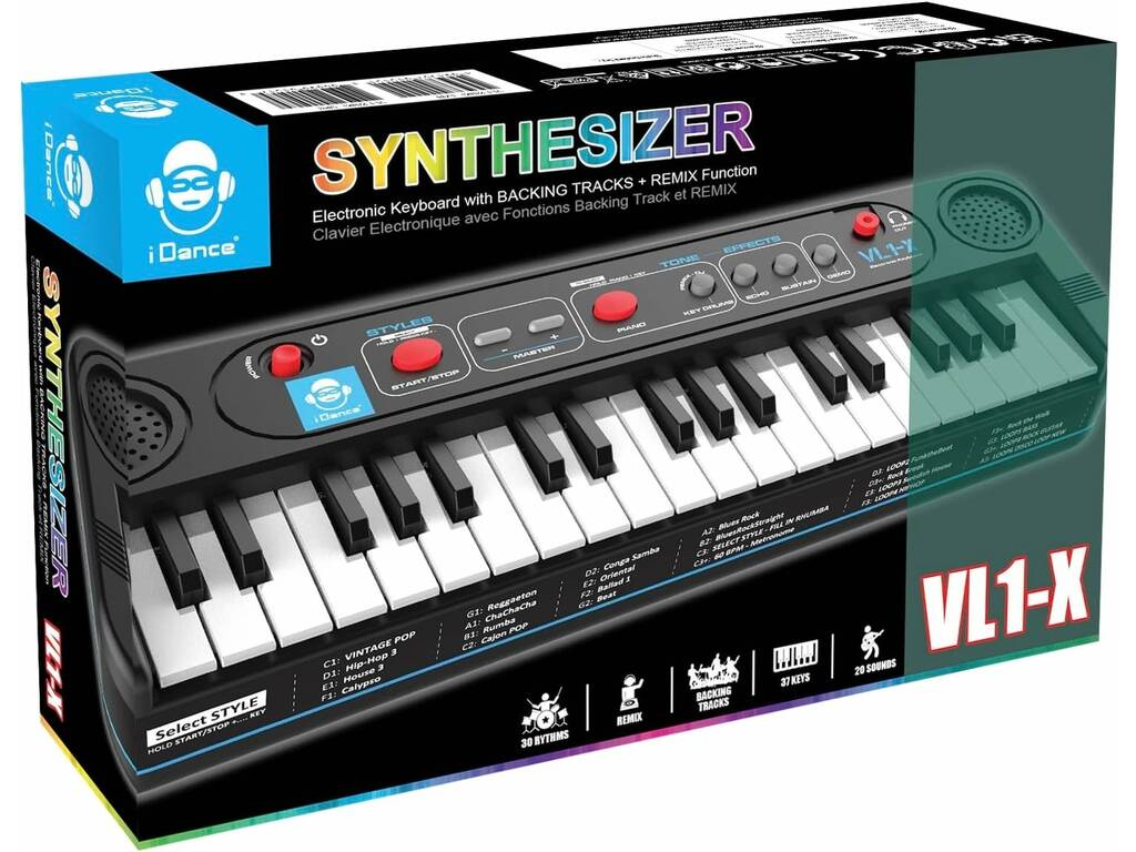 IDance Elektronischer Tastatur-Synthesizer 37 Tasten Cefa Toys 355